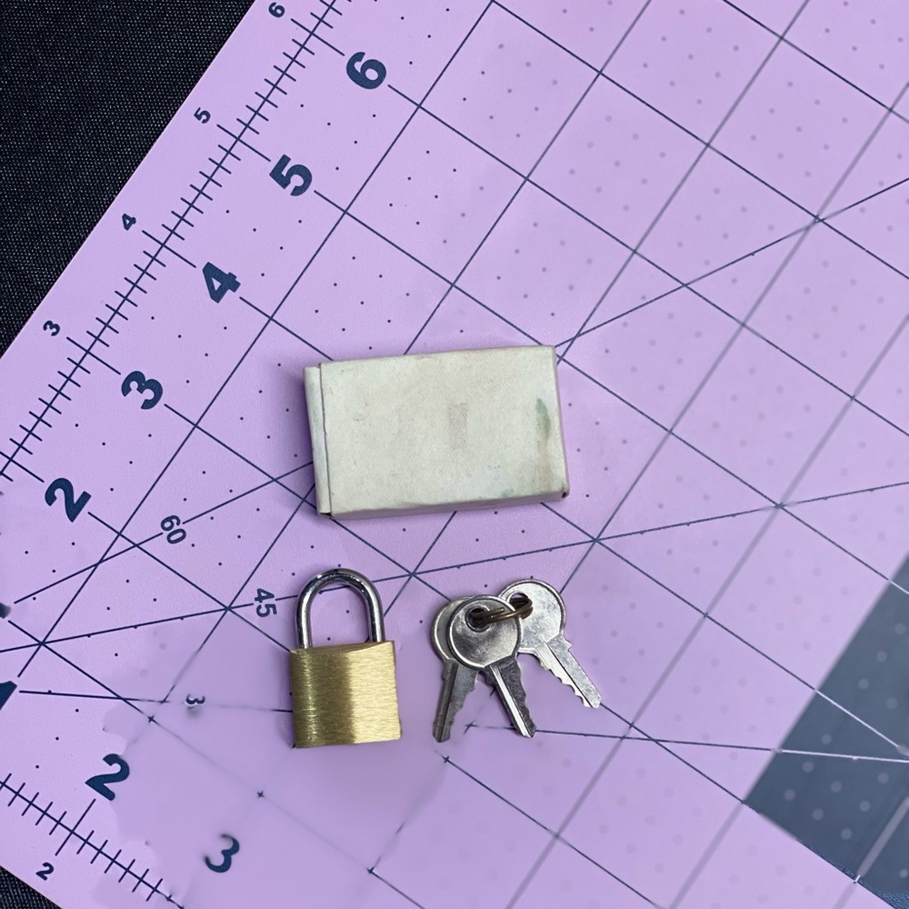 Gold Padlock with Keys 🔐 Luggage Lock